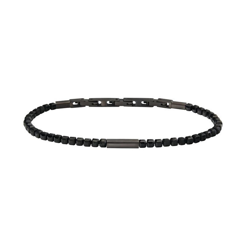 Bracciale Uomo Breil PRIAM IN ACCIAIO COLOR GUN E SPINELLO NERO