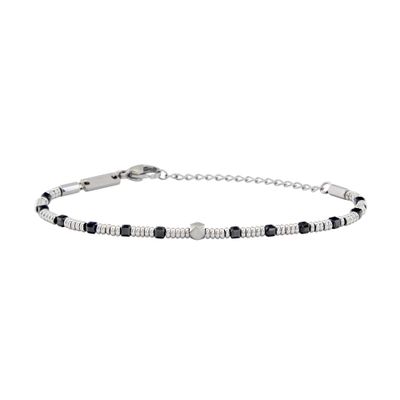 Bracciale Uomo Breil PRIAM IN ACCIAIO E SPINELLO NERO Bracciale Uomo Breil PRIAM IN ACCIAIO E SPINELLO NERO