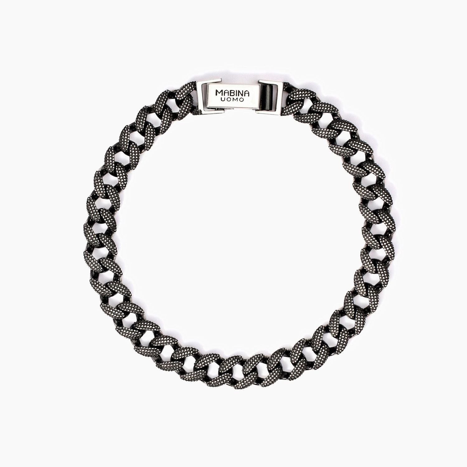 Bracciale uomo con catena groumette diamantata Fortnight Mabina Gioielli Uomo