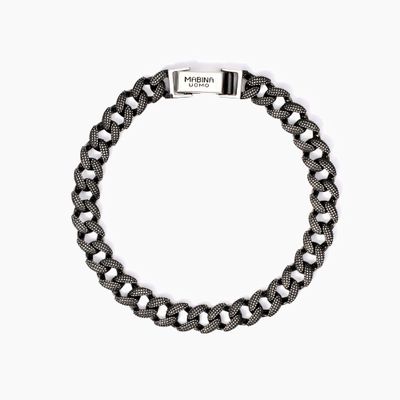 Bracciale uomo con catena groumette diamantata Fortnight Mabina Gioielli Uomo