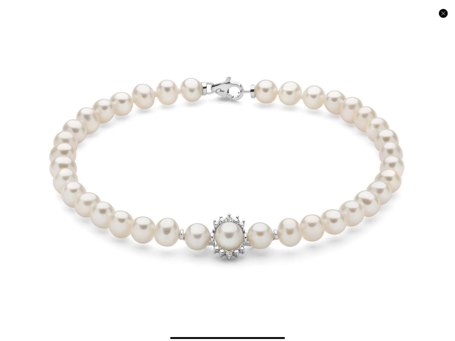 Bracciale di Perle 4,5-5 Boule e Diamanti Miluna