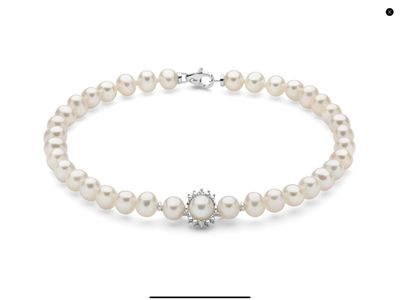 Bracciale di Perle 4,5-5 Boule e Diamanti Miluna Bracciale di Perle 4,5-5 Boule e Diamanti Miluna