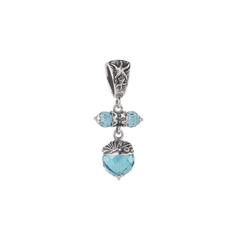 Ciondolo Stagioni Estate  in argento 925 con pietre cubic zirconia azzurre (Estate)  - Gerardo Sacco
