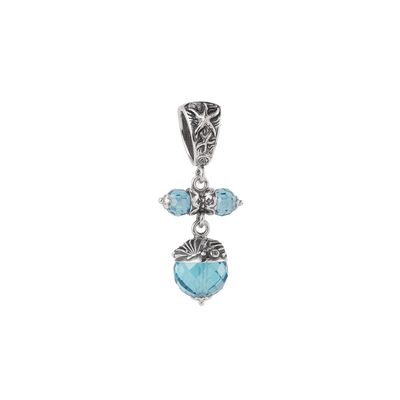 Ciondolo Stagioni Estate  in argento 925 con pietre cubic zirconia azzurre (Estate)  - Gerardo Sacco