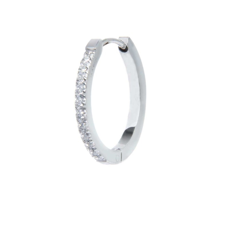 Orecchino a cerchio 2cm con zirconi Marlu' - 31OR0021-W