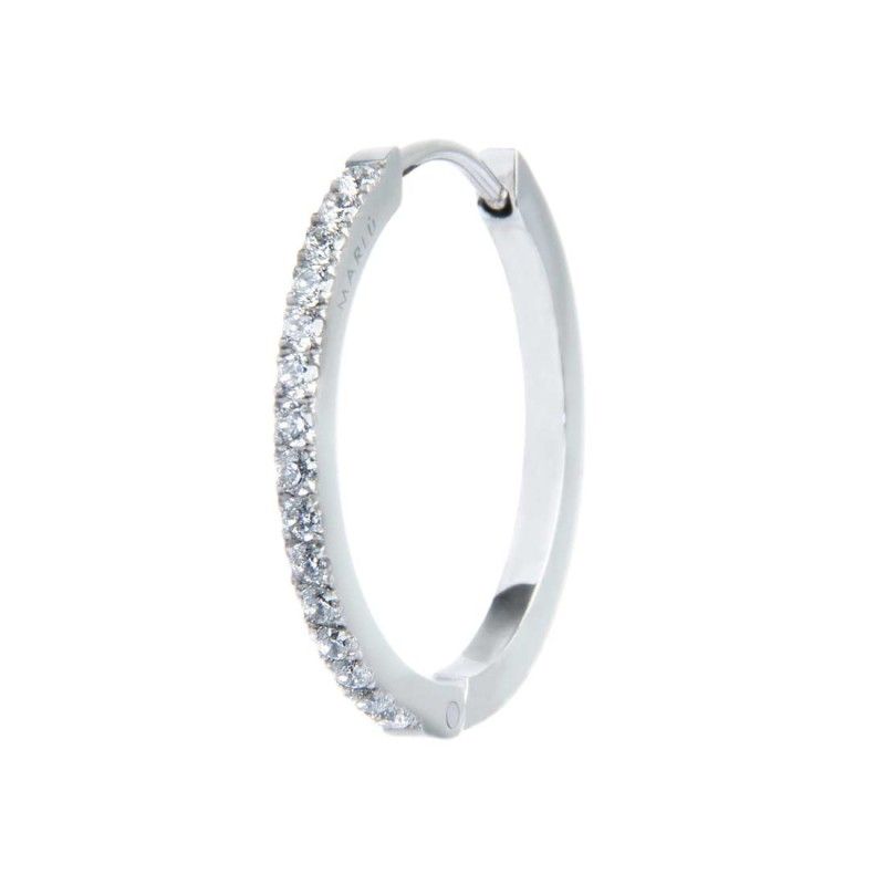 Orecchino a cerchio 2,4cm con zirconi Marlu