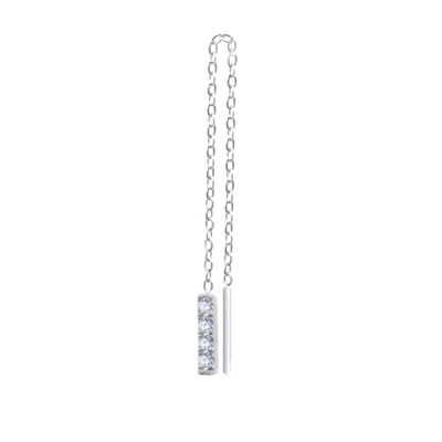 Orecchino pendente catena cutting cross e pendente con zirconi  Marlu
