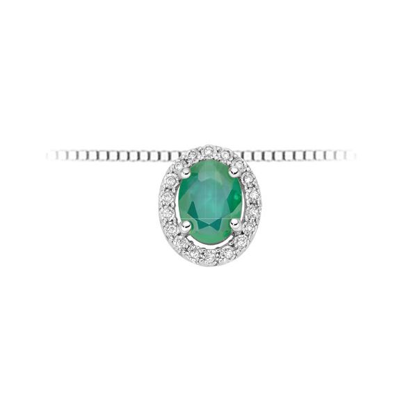 Collana Con Smeraldo E Diamanti DonnaOro Luce