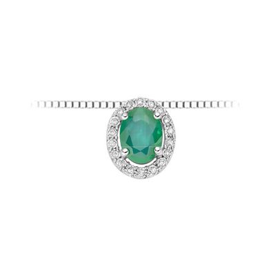 Collana Con Smeraldo E Diamanti DonnaOro Luce Collana Con Smeraldo E Diamanti DonnaOro Luce