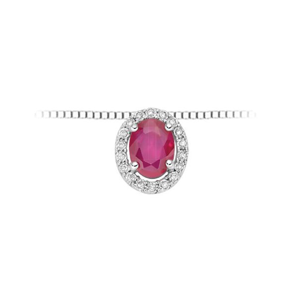 Collana Con Rubino E Diamanti DonnaOro Luce