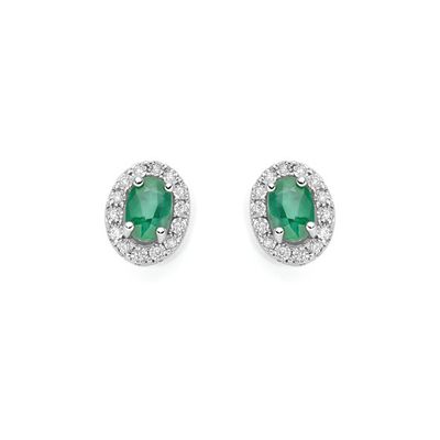 Orecchini Con Smeraldi e diamanti DonnaOro Luce Orecchini Con Smeraldi e diamanti DonnaOro Luce