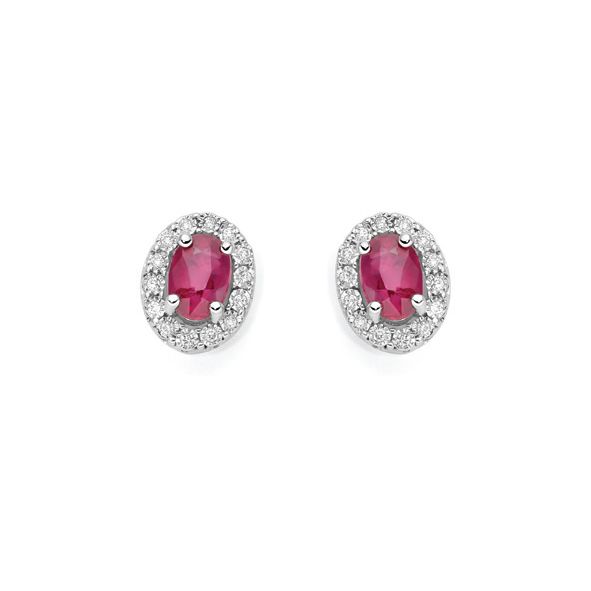 Orecchini Con Rubini e diamanti DonnaOro Luce