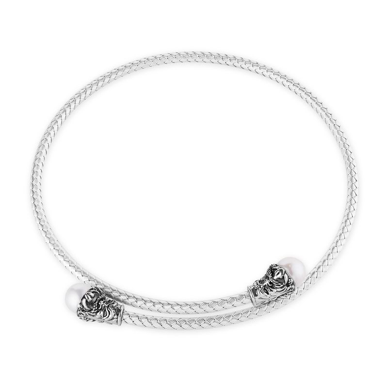 Collana Rigida Contrariè Di Perle Con Maschera - Gerardo Sacco