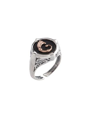 Anello Logo collection nero - Spadafora Gioielli Anello Logo collection nero - Spadafora Gioielli