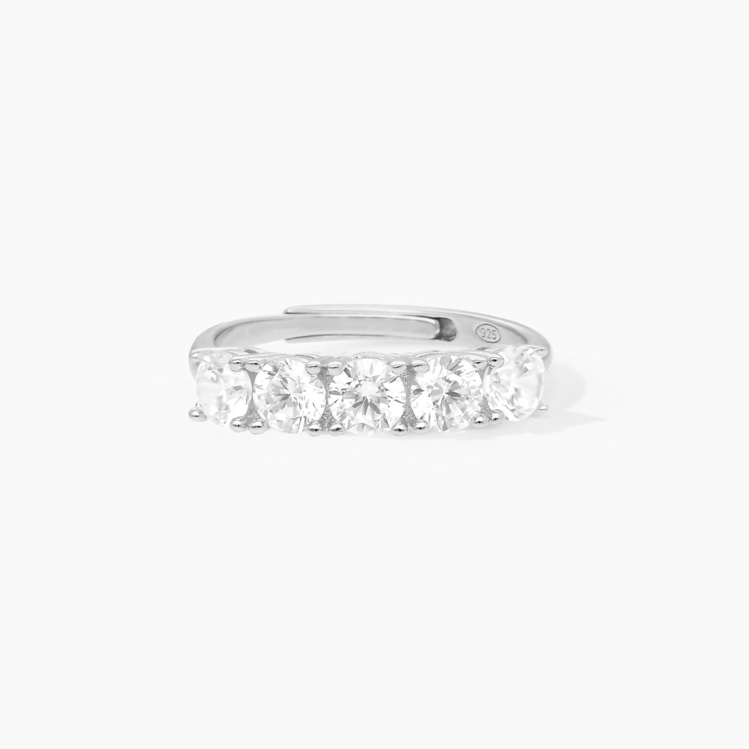 Anello Veretta Cinque Pietre - Mabina Gioielli