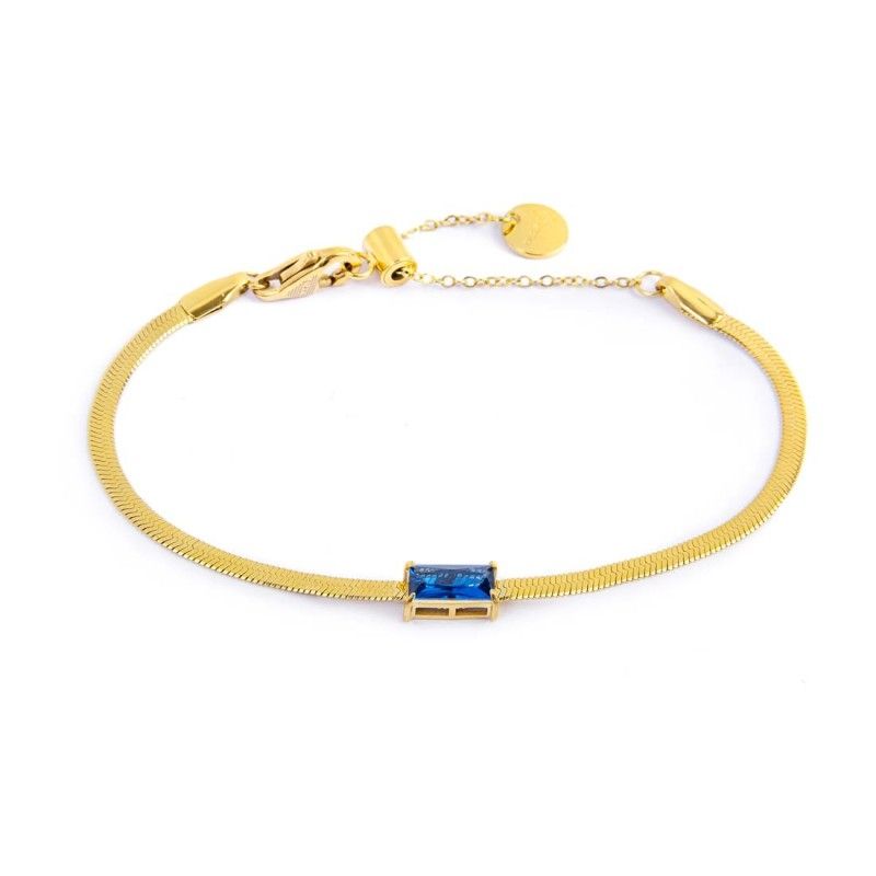 Bracciale catena snake con zircone baguette Marlu' Donna