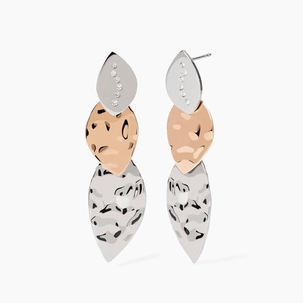 Orecchini  PVD rosé cristalli glass Donna 2Jewels