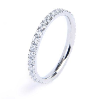 Anello veretta con zirconi 1,7mm  Marlu'