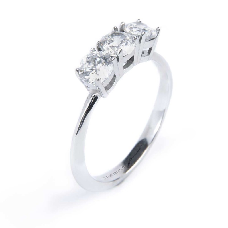 Anello trilogy con zircone 4,25mm  Marlu' - 31AN0011W-20