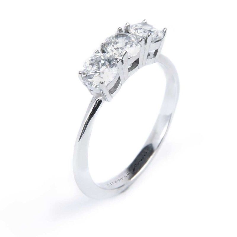 Anello trilogy con zircone 4,25mm  Marlu'