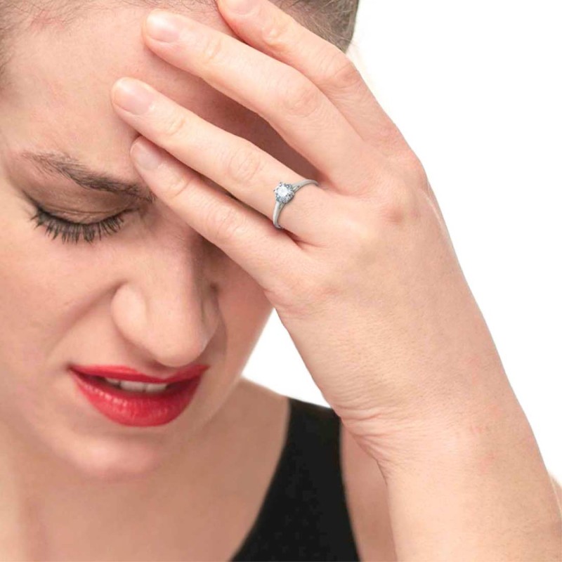 Anello solitario zircone 6,25mm Marlu' - 31AN0010W-18