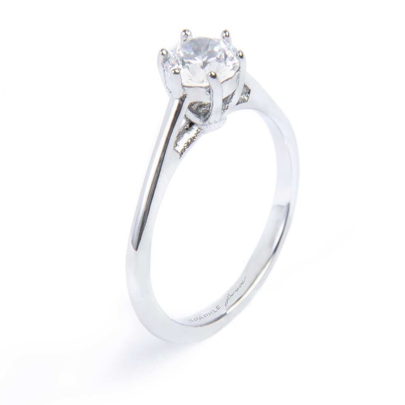 Anello solitario zircone 5,25mm Marlu' - 31AN0009W-14