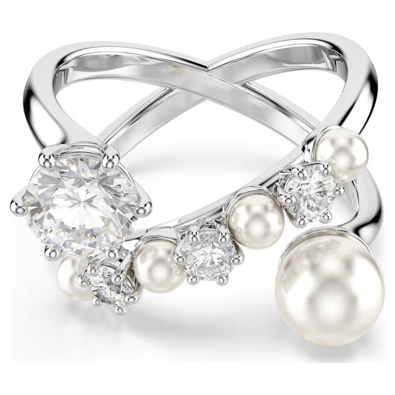 Anello cocktail Matrix Crystal Pearl Swarovski