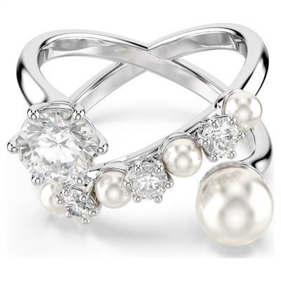 Anello cocktail Matrix Crystal Pearl Swarovski