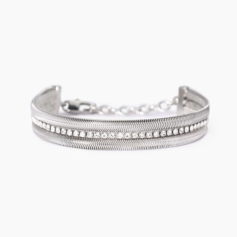 Bracciale con doppia catena e tennis Style 02 Kidult