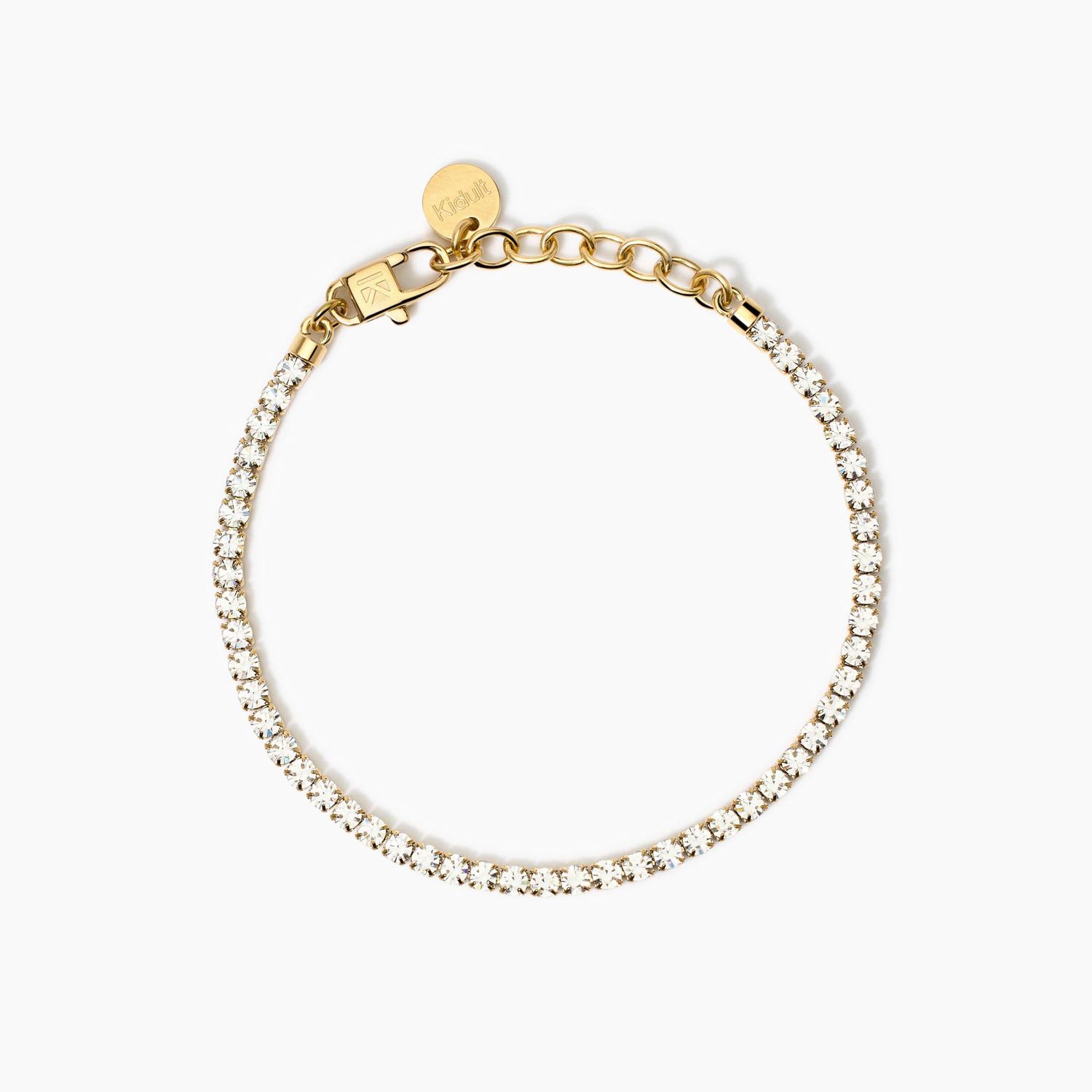 Bracciale tennis dorato con cristalli Style 11 Kidult