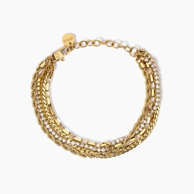 Bracciale dorato con tre catene Style 08 Kidult