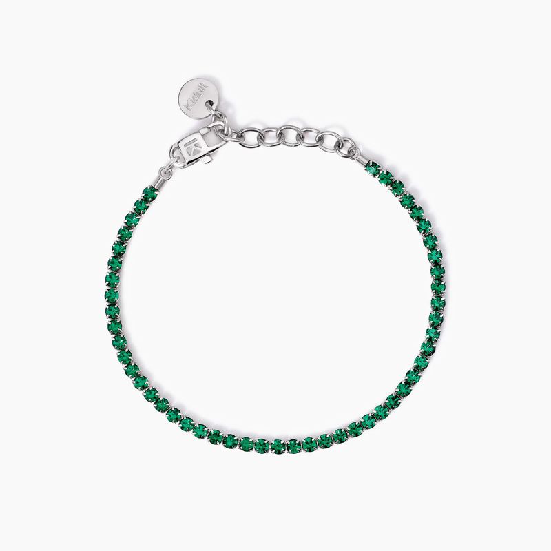 Bracciale tennis con cristalli verdi Style 11 Kidult