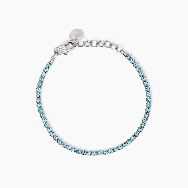 Bracciale tennis con cristalli azzurri Style 11 Kidult