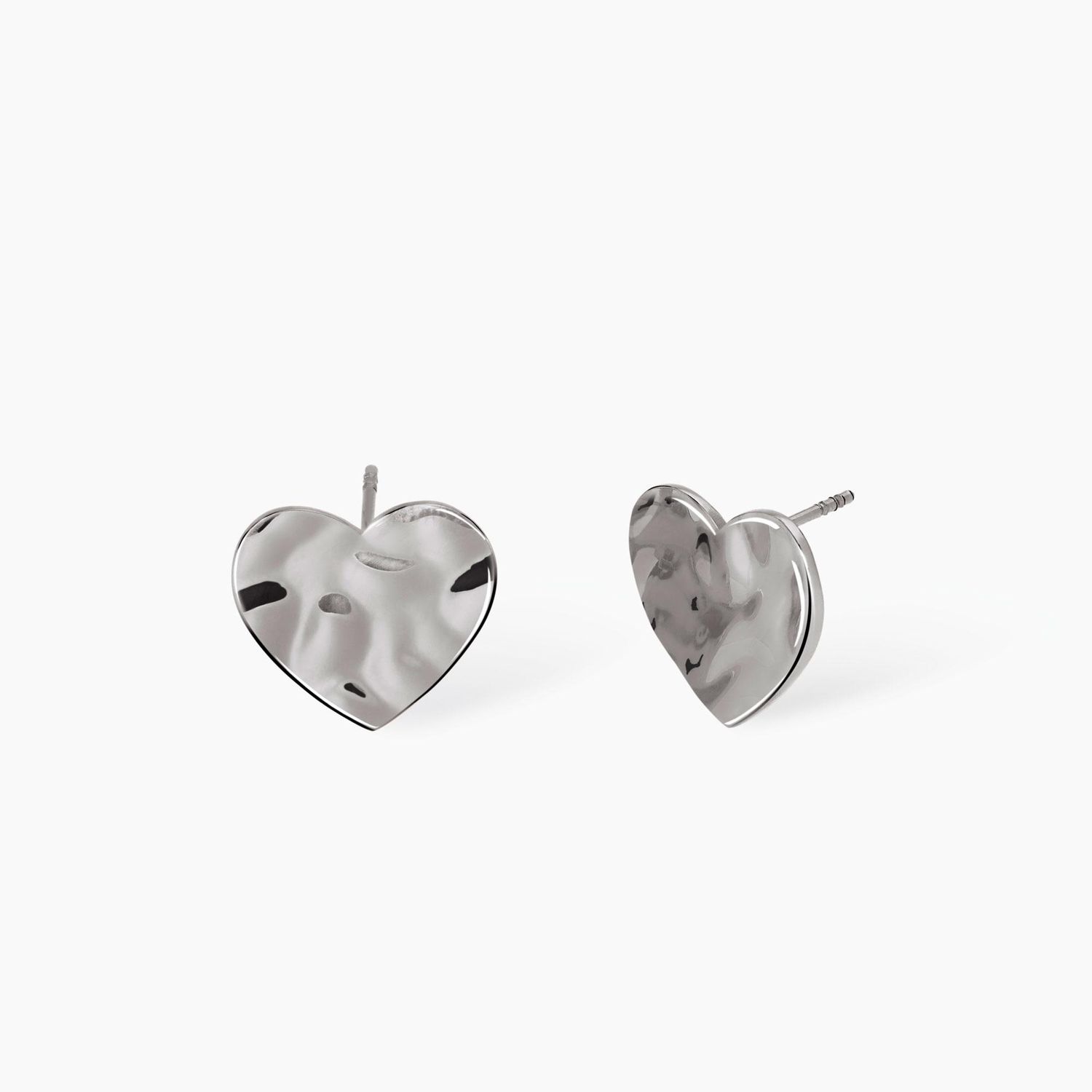 Orecchini cuore effetto martellato Style 03 Kidult Orecchini cuore effetto martellato Style 03 Kidult