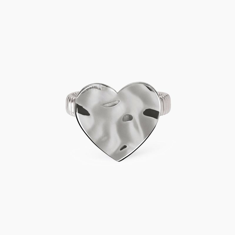 Anello con cuore effetto martellato Style 03 Kidult