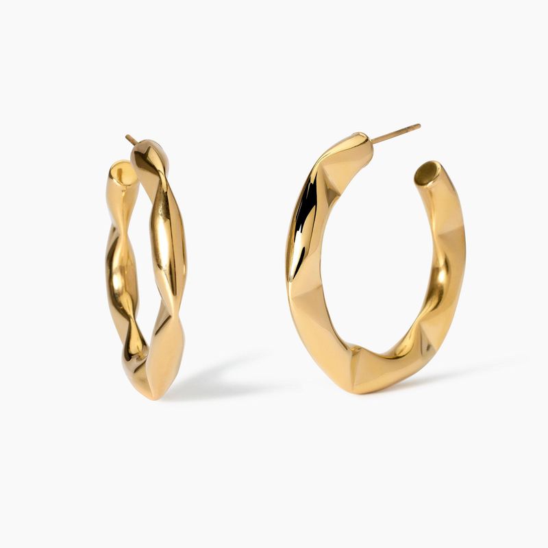 Orecchini poligonali dorati Style 09 Kidult