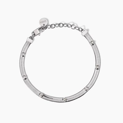 Bracciale regolabile con cristalli bianchi Style 04 Kidult