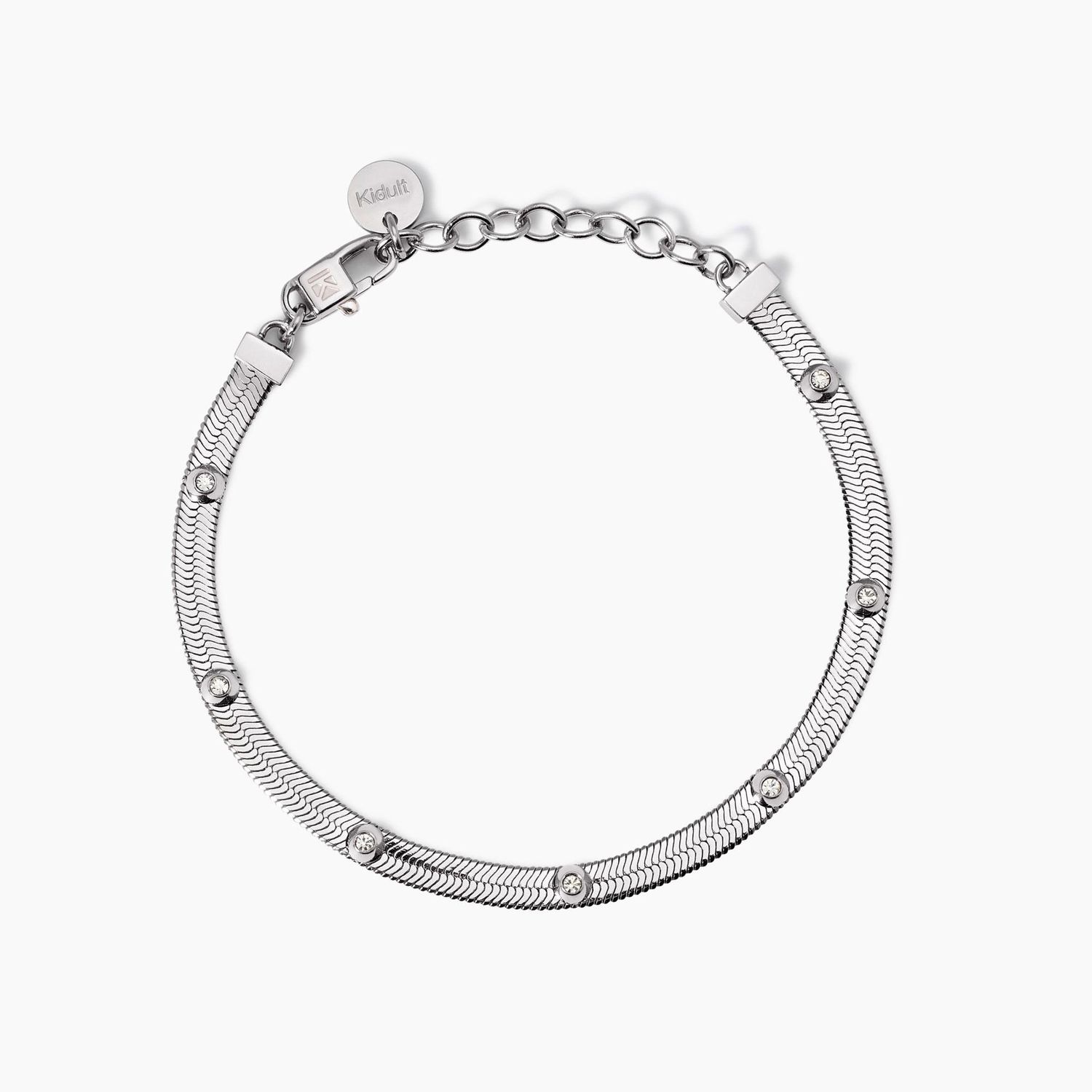 Bracciale regolabile con cristalli bianchi Style 04 Kidult