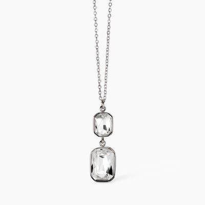 Girocollo con cristalli bianchi pendenti Style 01 Kidult