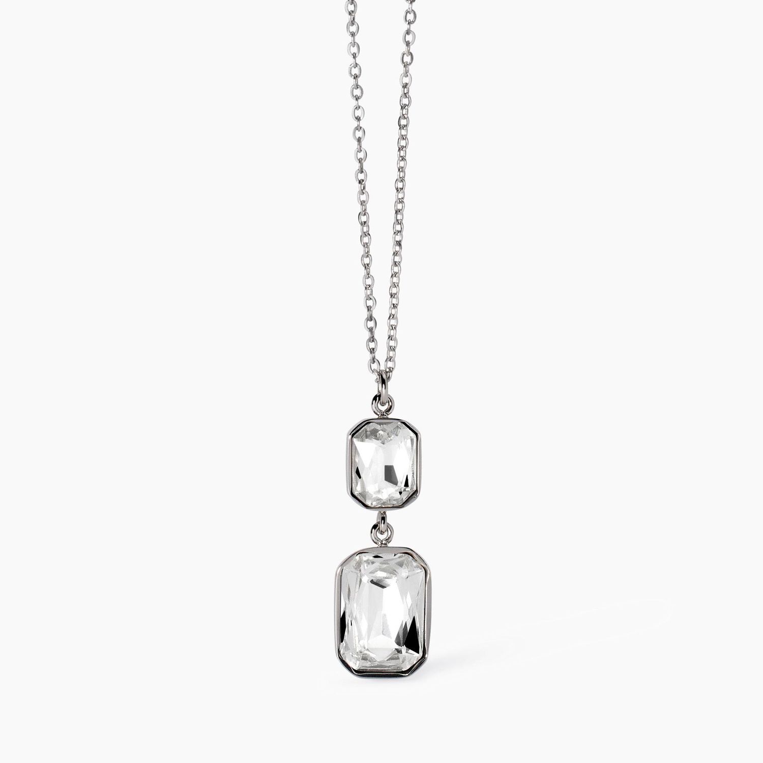 Girocollo con cristalli bianchi pendenti Style 01 Kidult