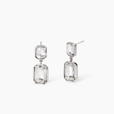 Orecchini pendenti con cristalli bianchi Style 01 Kidult