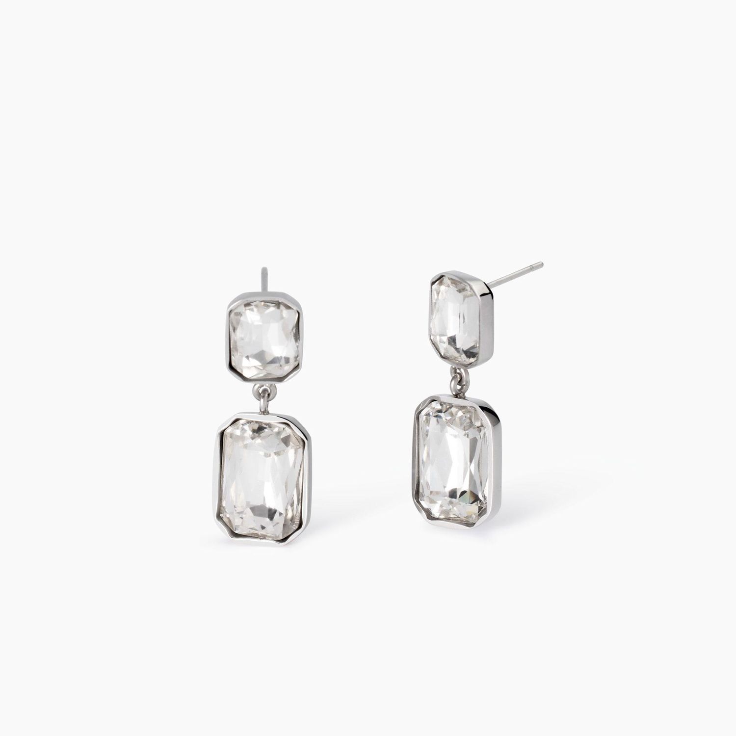 Orecchini pendenti con cristalli bianchi Style 01 Kidult