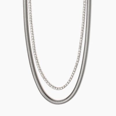 Girocollo con tennis di cristalli Style 02 Kidult Girocollo con tennis di cristalli Style 02 Kidult