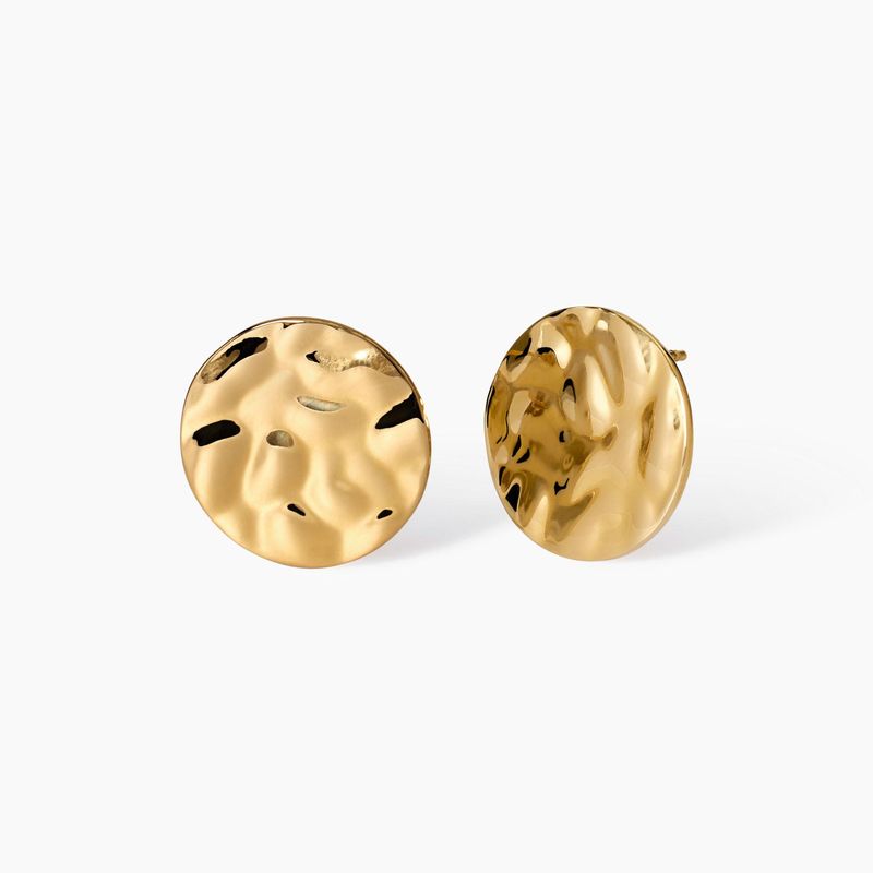 Orecchini dorati effetto martellato Style 03 Kidult