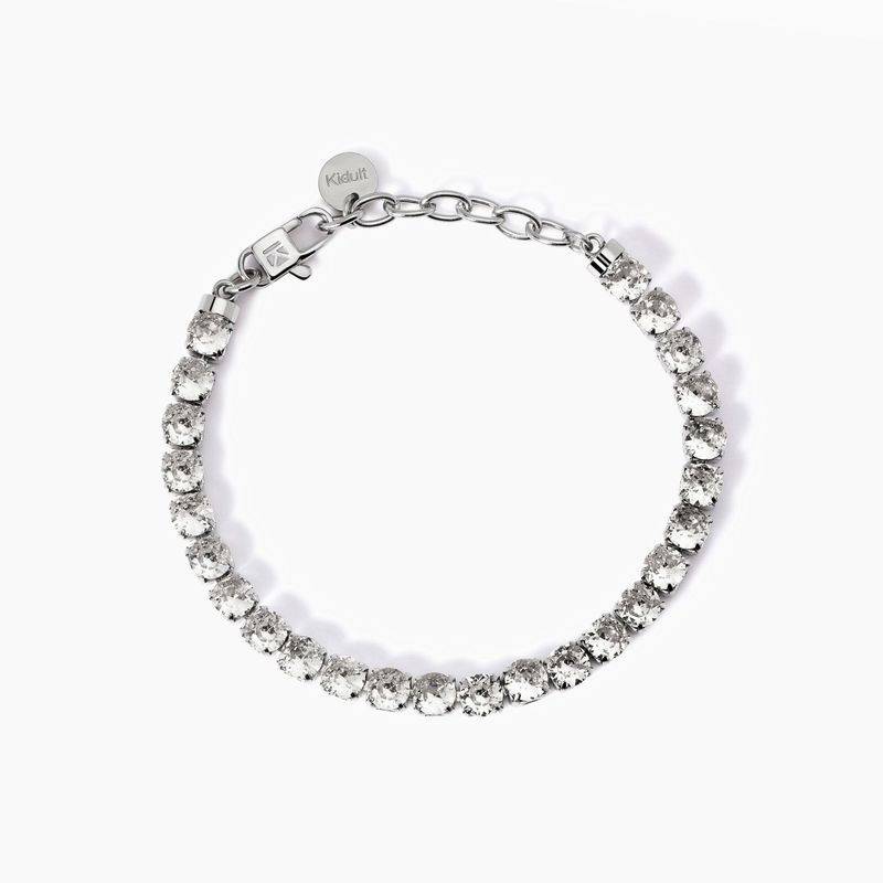 Bracciale tennis con cristalli bianchi Style 12 Kidult