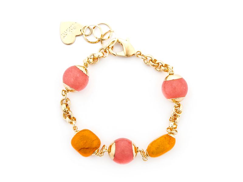 Bracciale Donna 4us Paciotti BRONZO GIADA ARANCIO CHIARO Bracciale Donna 4us Paciotti BRONZO GIADA ARANCIO CHIARO