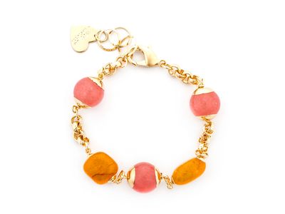 Bracciale Donna 4us Paciotti BRONZO GIADA ARANCIO CHIARO Bracciale Donna 4us Paciotti BRONZO GIADA ARANCIO CHIARO
