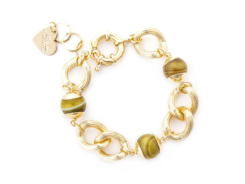 Bracciale Donna 4us Paciotti PIETRE OLIVA Bracciale Donna 4us Paciotti PIETRE OLIVA