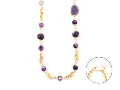 Collana Donna 4us paciotti STEEL AGATA VIOLA Collana Donna 4us paciotti STEEL AGATA VIOLA