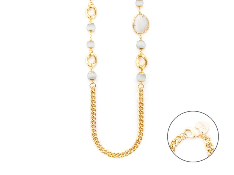 Collana Donna 4us paciotti OCCHIO GATTO BIANCO Collana Donna 4us paciotti OCCHIO GATTO BIANCO
